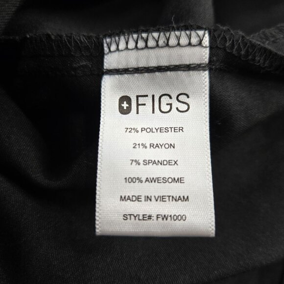 Figs Technical Collection Black Scrub Top Size S - Picture 10 of 10